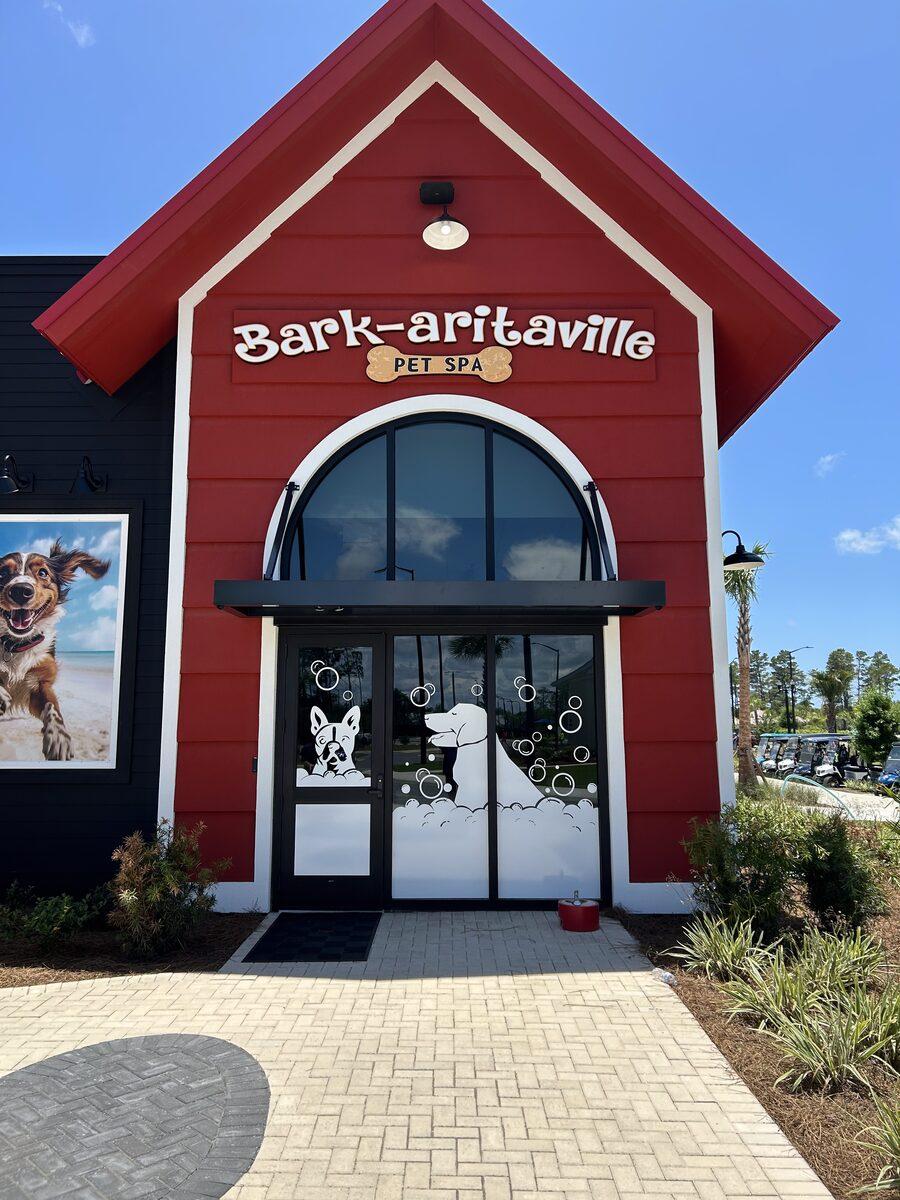 HDU dimensional letters, fabricated aluminum flat metal canopy, and custom window graphics — CG Signs