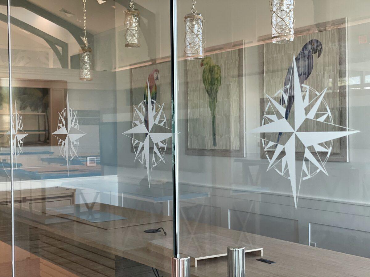 Custom 3M etched film on interior windows — Custom Graphics & Sign Designs