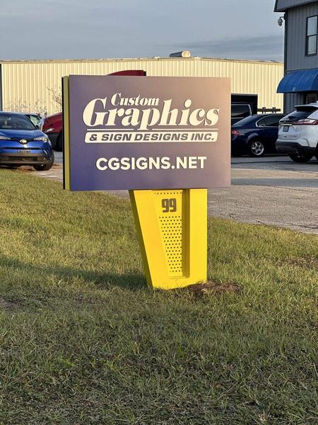 Custom fabricated aluminum directional sign — Custom Graphics & Sign Designs, Northeast Florida