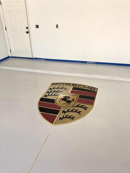 Digitally Printed Graphics applied to Garage Floor — Custom Graphics & Sign Designs