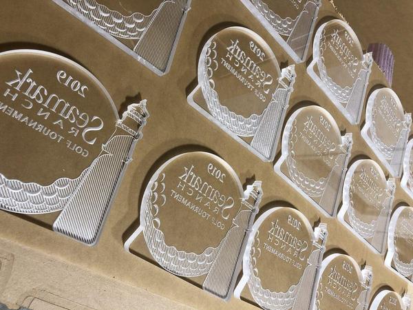 CNC Cut and Engraved Acrylic Awards — Custom Graphics & Sign Designs, Orange Park FL
