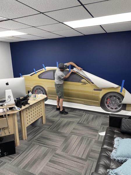 Installation of custom printed wall graphic — Custom Graphics & Sign Designs, Orange Park FL