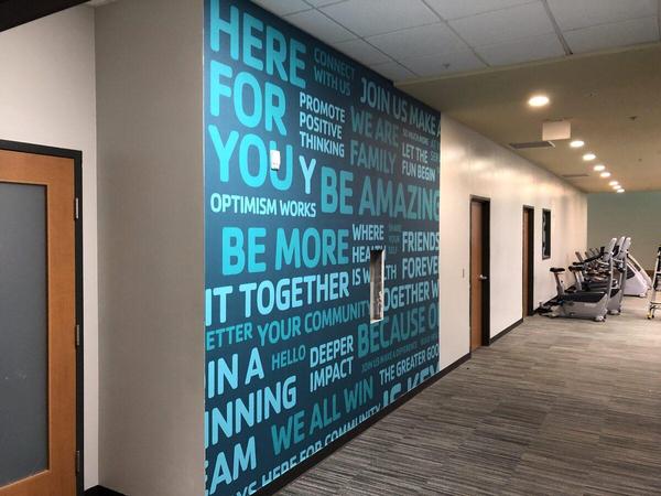 Printed wall wrap for YMCA — Custom Graphics & Sign Designs, Jacksonville FL