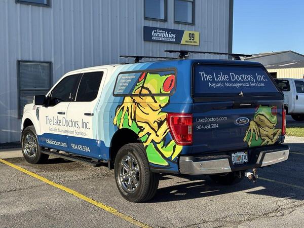 Custom vehicle wrap for Lake Doctors F-150 — Custom Graphics & Sign Designs, Jacksonville FL