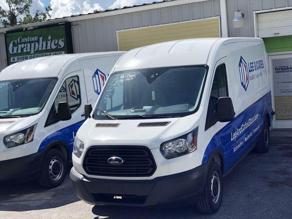 Fleet graphics for Lee and Cates Glass — Custom Graphics & Sign Designs