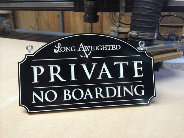 Engraved painted PVC sign panel — Custom Graphics & Sign Designs, Orange Park FL