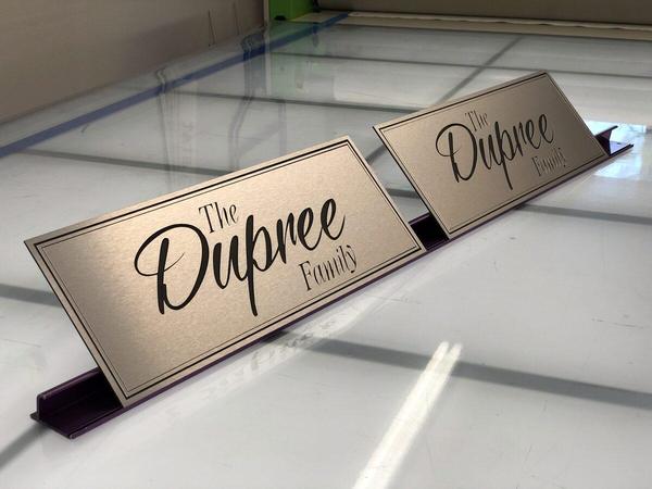 Engraved Brushed Aluminum ACM plaques — Custom Graphics & Sign Designs, Orange Park FL