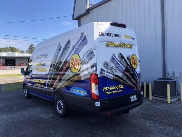 Mercedes Sprinter Van Wrap for Bridgestone HosePower — Custom Graphics & Sign Designs, Jacksonville FL