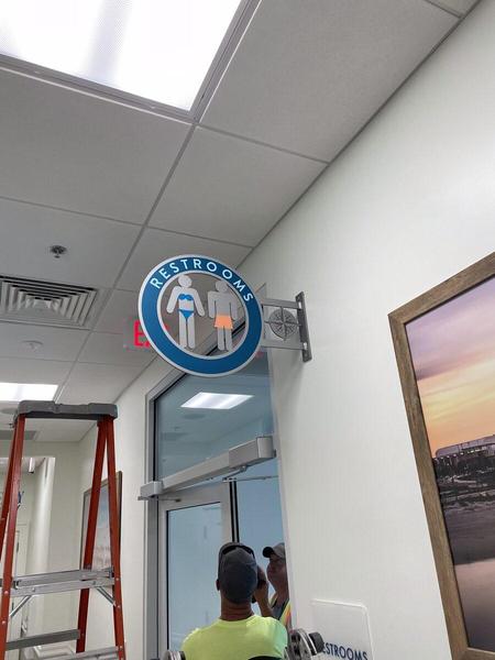 Custom interior aluminum blade sign — Custom Graphics & Sign Designs, Orange Park FL