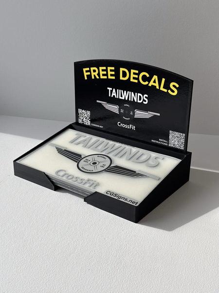 Custom printed vinyl decals and custom counter display — Custom Graphics & Sign Designs, Jacksonville FL