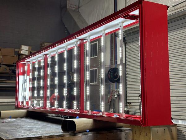 Fabricated Extruded Aluminum Sign Cabinet with LED lighting — Custom Graphics & Sign Designs, Northeast Florida