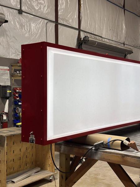 Fabricated Extruded Aluminum Sign Cabinet with LED lighting and Acrylic Pan Face — Custom Graphics & Sign Designs, Northeast Florida