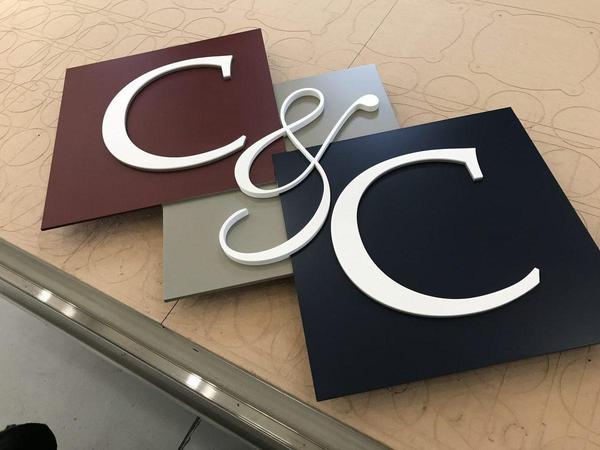 Close up view of painted acrylic dimensional letters — Custom Graphics & Sign Designs, Orange Park FL