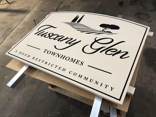 HDU Sign Panel with Engraved Graphics and Painted Finish — Custom Graphics & Sign Designs, Orange Park FL