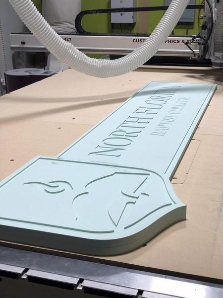 Engraved HDU Sign Panels ready for Paint — Custom Graphics & Sign Designs, Orange Park FL