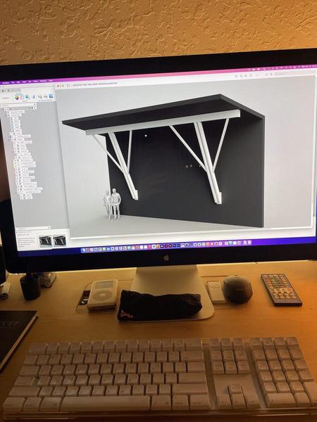 CAD Design of aluminum architectural brackets — Custom Graphics & Sign Designs, Northeast Florida